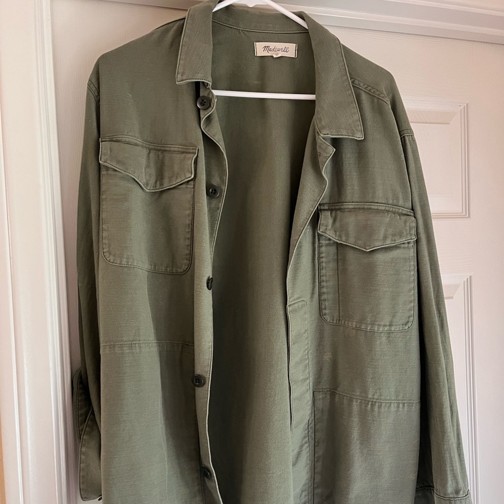 Army green madewell shirt/jacket